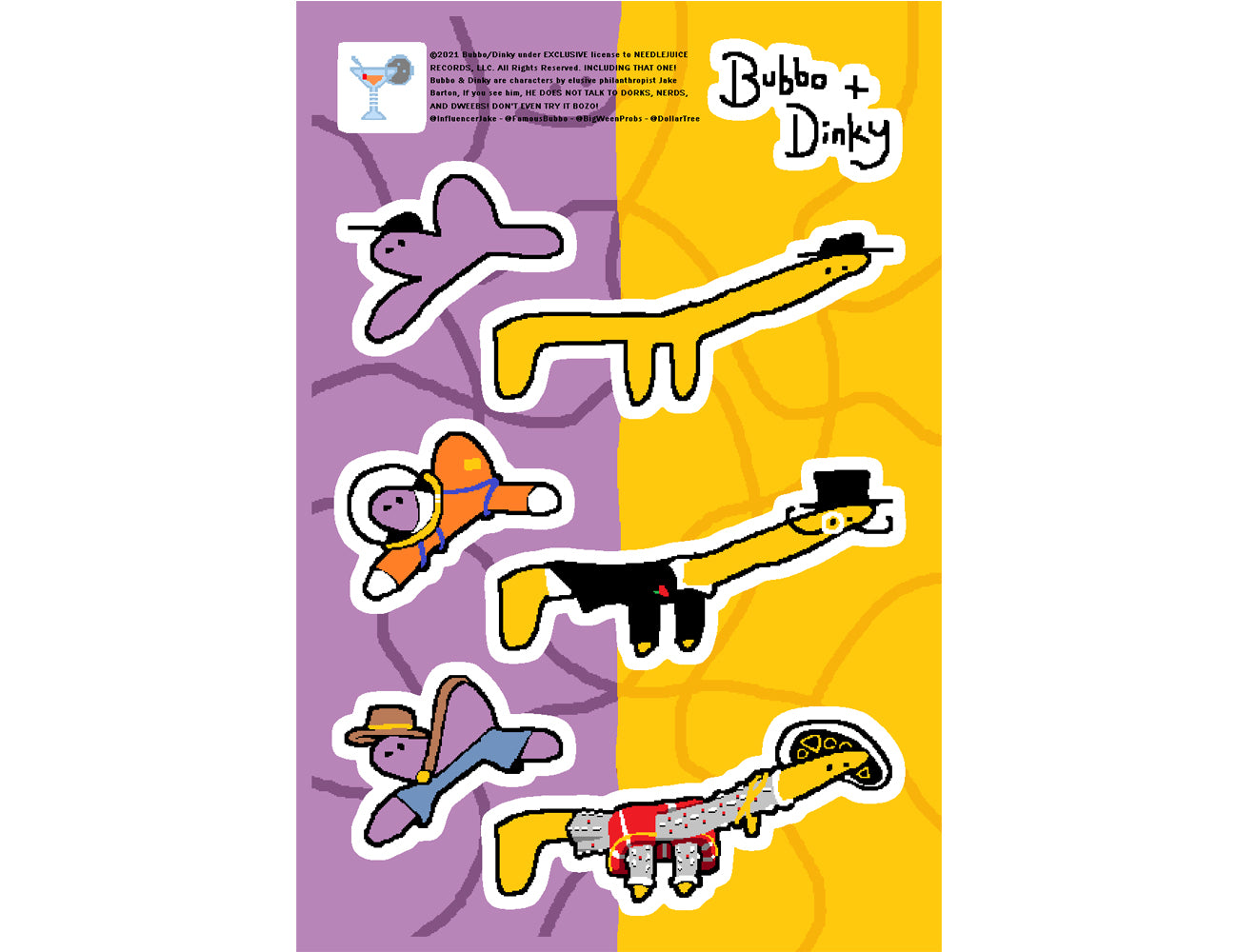 Bubbo + Dinky Sticker Sheet