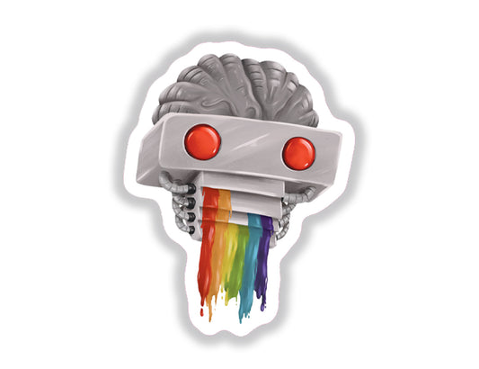 Han Tyumi Vomiting a Rainbow Sticker