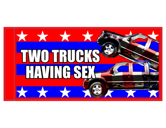 Two Trucks Bumper Sticker
