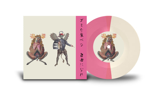 Eat Trash Be Free - White/Pink Split 7"