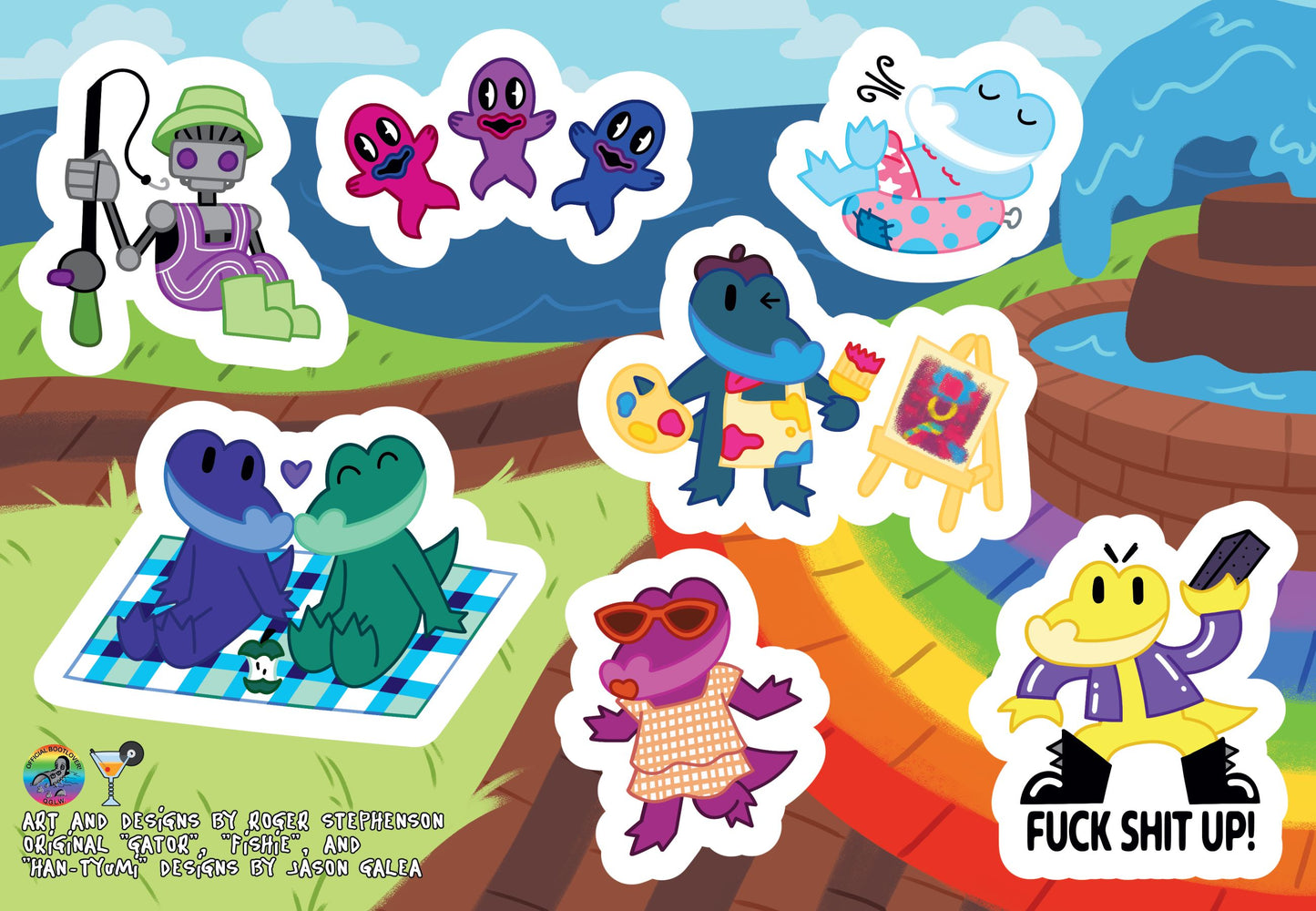 King Gizzard LGBTQ+ Pride Sticker Sheet