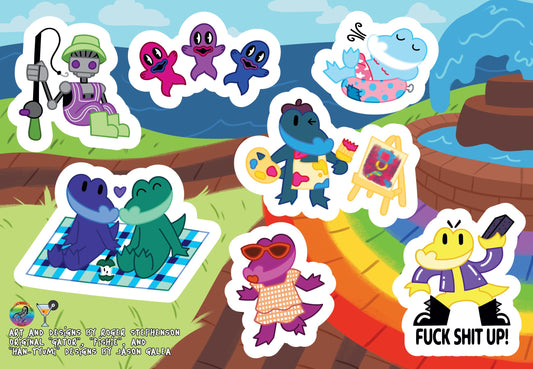 King Gizzard LGBTQ+ Pride Sticker Sheet