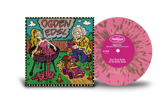 Don't Throw Barbie / Baby Squirrel Traffic School - Pink w/ Brown Splatter 7"
