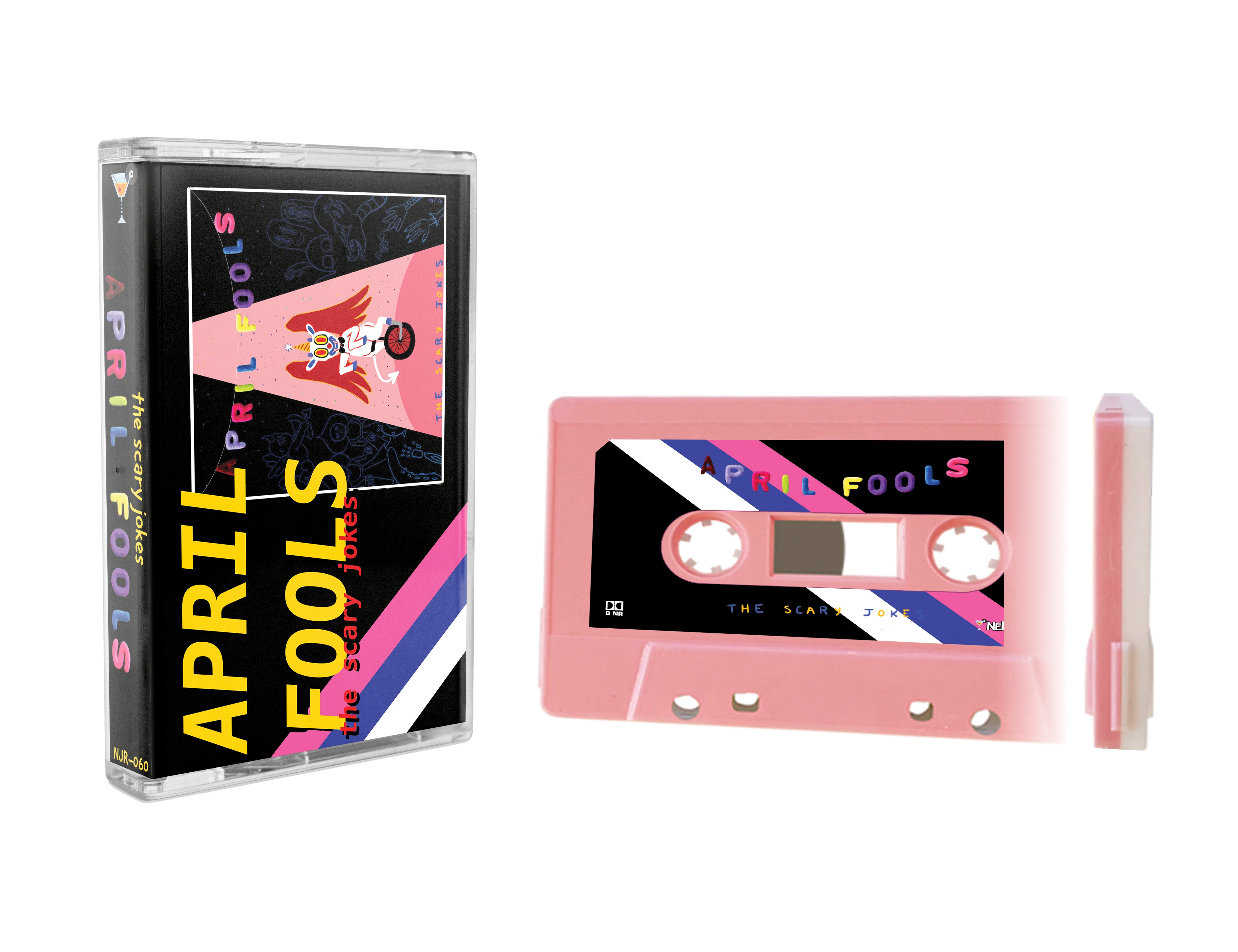 Pink April Fools April Fools - Pink & White Cassette – Needlejuice Records